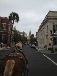 Charleston via Horse-drawn carriage.