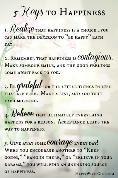 5 Keys to Happiness