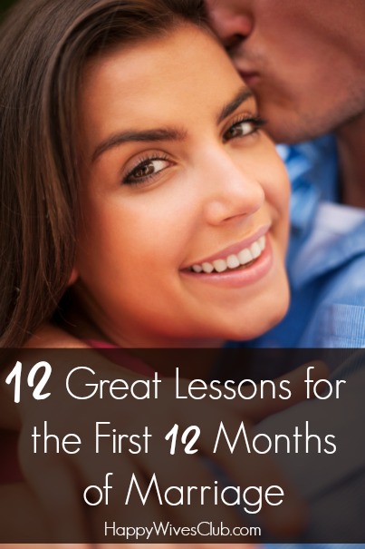 12 Great Lessons for the First 12 Months of Marriage