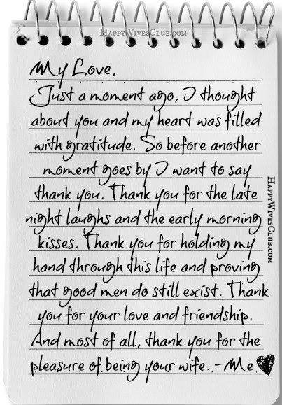 Letter wife to my love www 13+ Romantic