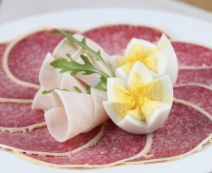 Salami With Ham and Eggs