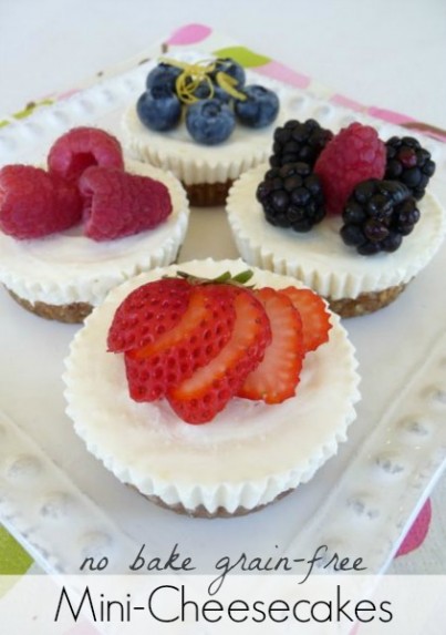 No Bake Mini-Cheesecakes (GF)