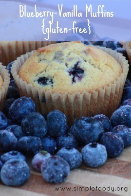 Blueberry Vanilla Muffins {gluten-free}