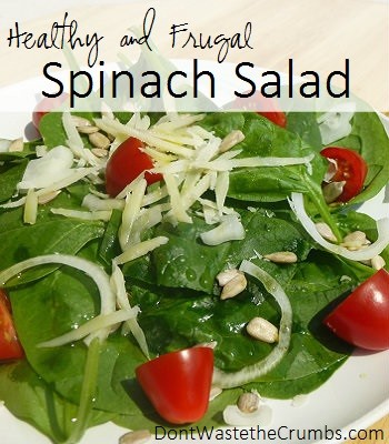 Healthy and Frugal Spinach Salad