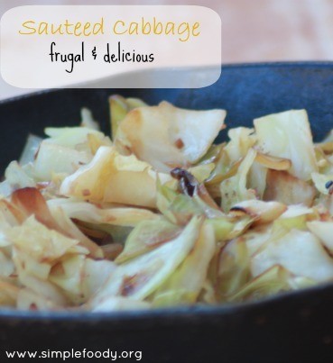 Frugal Side Dishes {sauteed cabbage}