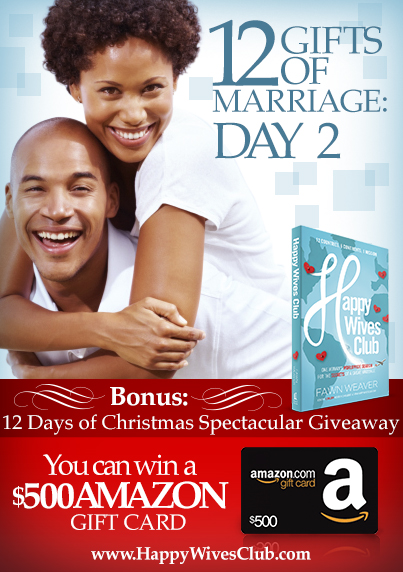 12 Gifts of Marriage: Day 2 {bonus: 12 Days of Christmas Giveaway}