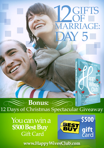 12 Gifts of Marriage: Day 5 {bonus: 12 Days of Christmas Giveaway}